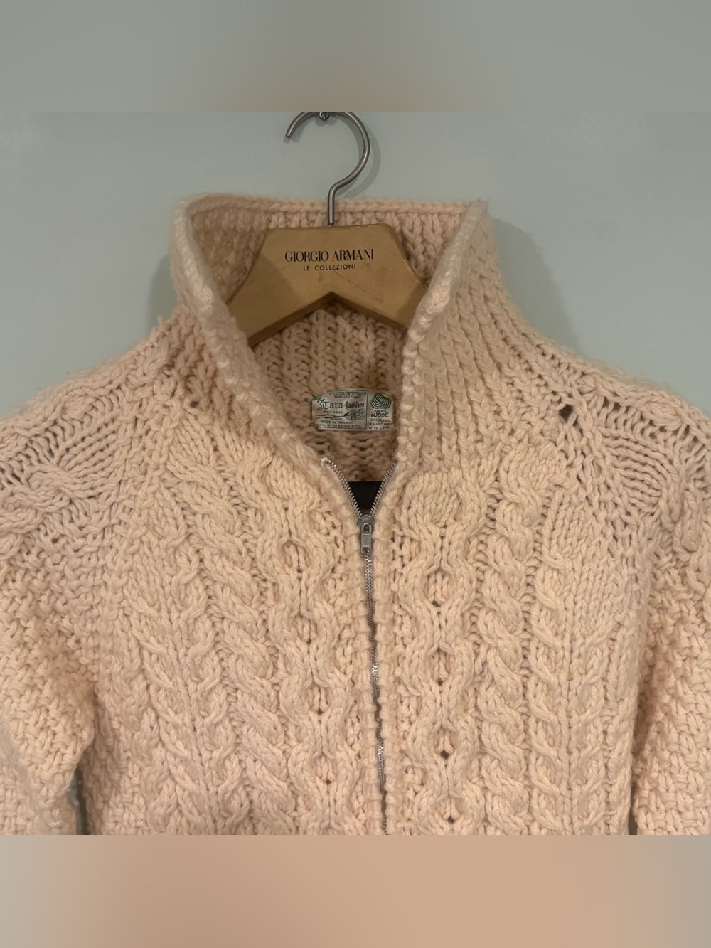 Tara Cable Knit Zip Front Sweater - Picture 3 of 8